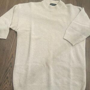 Wool and Angora Blend Short Sleeve Sweater